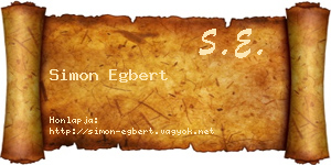 Simon Egbert névjegykártya